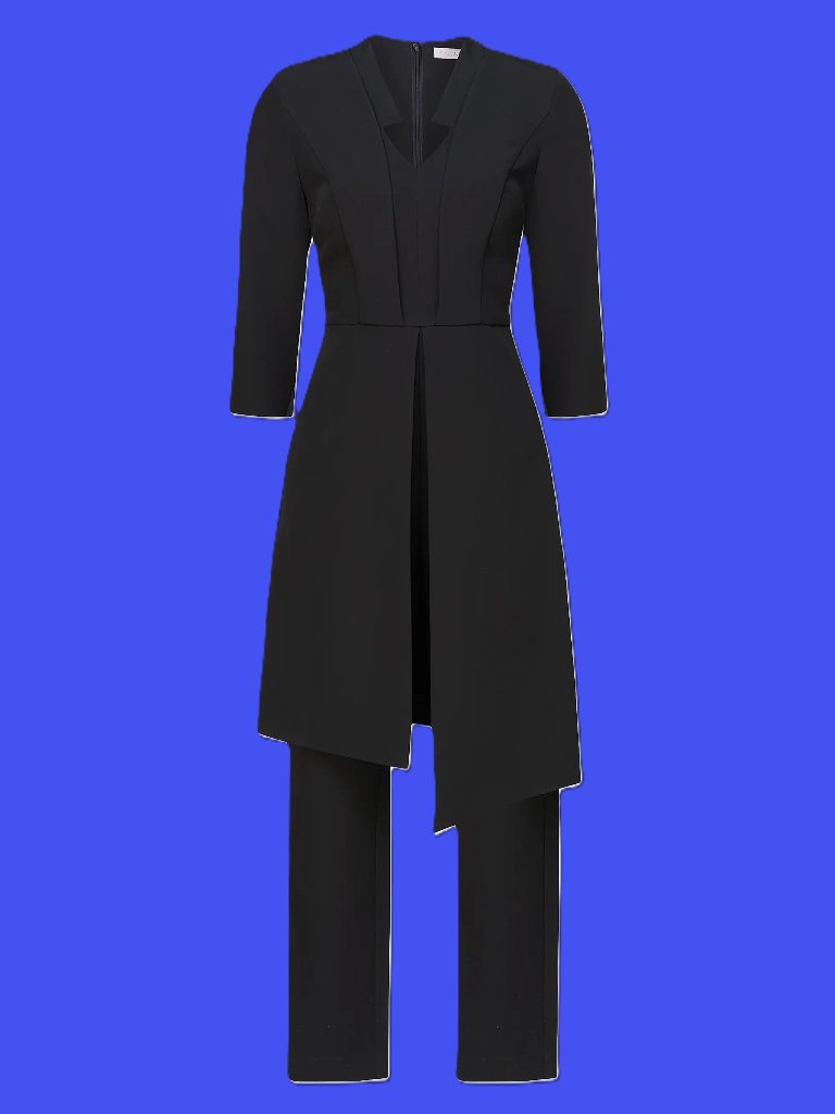 Kay Unger Colbie Jumpsuit With Overskirt Travel Work Office School Evening Event